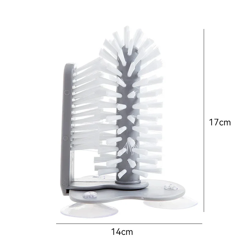 Gray Silicone Bottle and Glass Scrubber 4 Gray Silicone Bottle and Glass Scrubber - Image 4