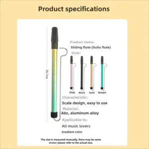 Vibrant 32cm Metal Slide Whistle in Multiple Colors 15 S73f64806d9f34098ba4c53419c8d33a0f