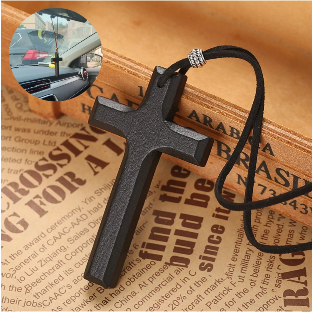 Handcrafted Rosary Necklace with Wooden Beads 8 Handcrafted Rosary Necklace with Wooden Beads - Image 8