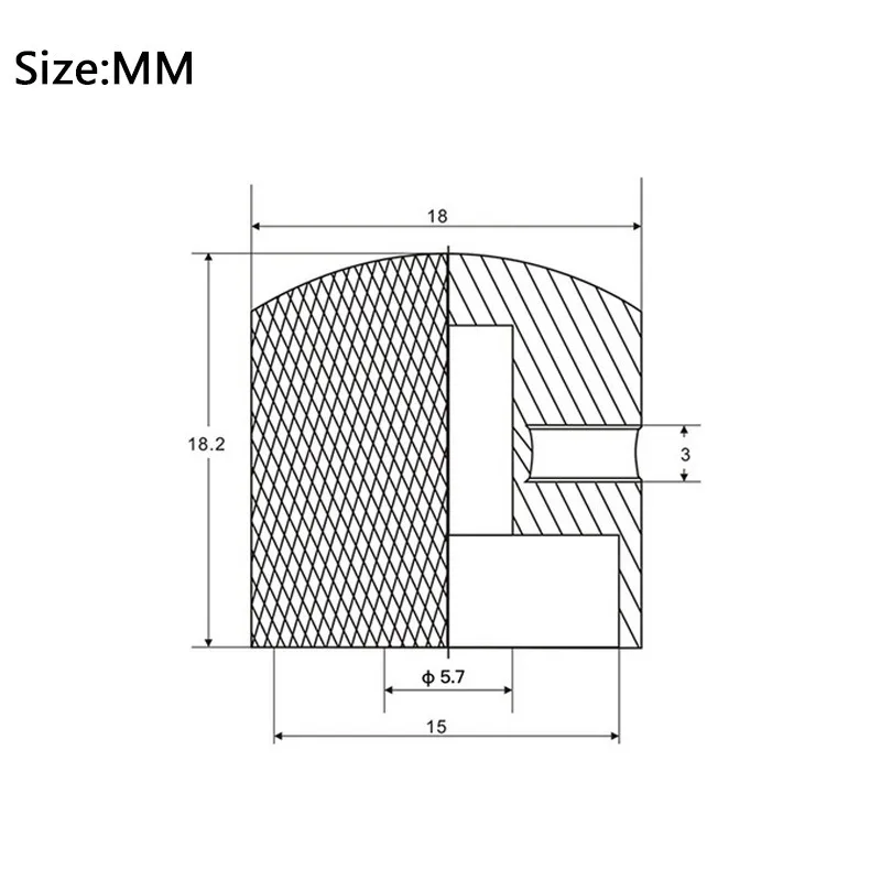 Metal Dome Tone Knob for Electric Guitars and Basses 6 Metal Dome Tone Knob for Electric Guitars and Basses - Image 6