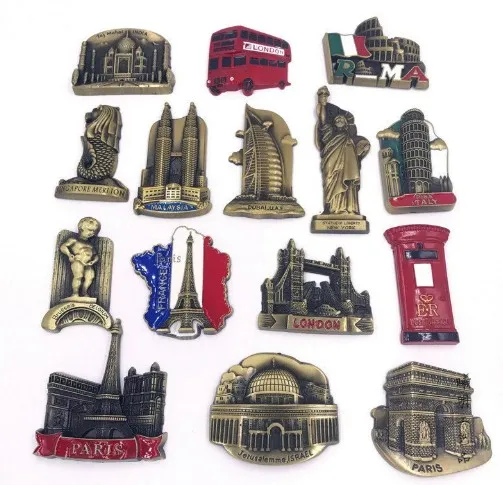 Magnetic Metal Landmarks Refrigerator Stickers Collection 2 Magnetic Metal Landmarks Refrigerator Stickers Collection - Image 2