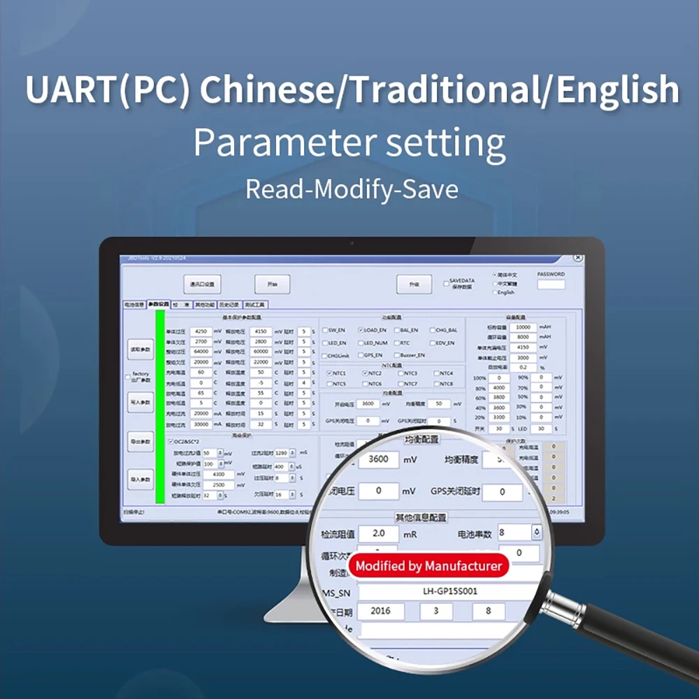 Bluetooth Lithium Battery Protection Board 7S-14S 6 Bluetooth Lithium Battery Protection Board 7S-14S - Image 6