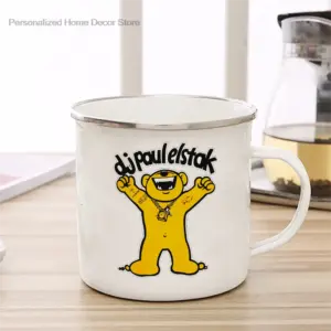 Enamelled Coffee Mug with Yellow Bear Graphic 6 S749c337f17434ca5b6f649bd2a7f1240Z