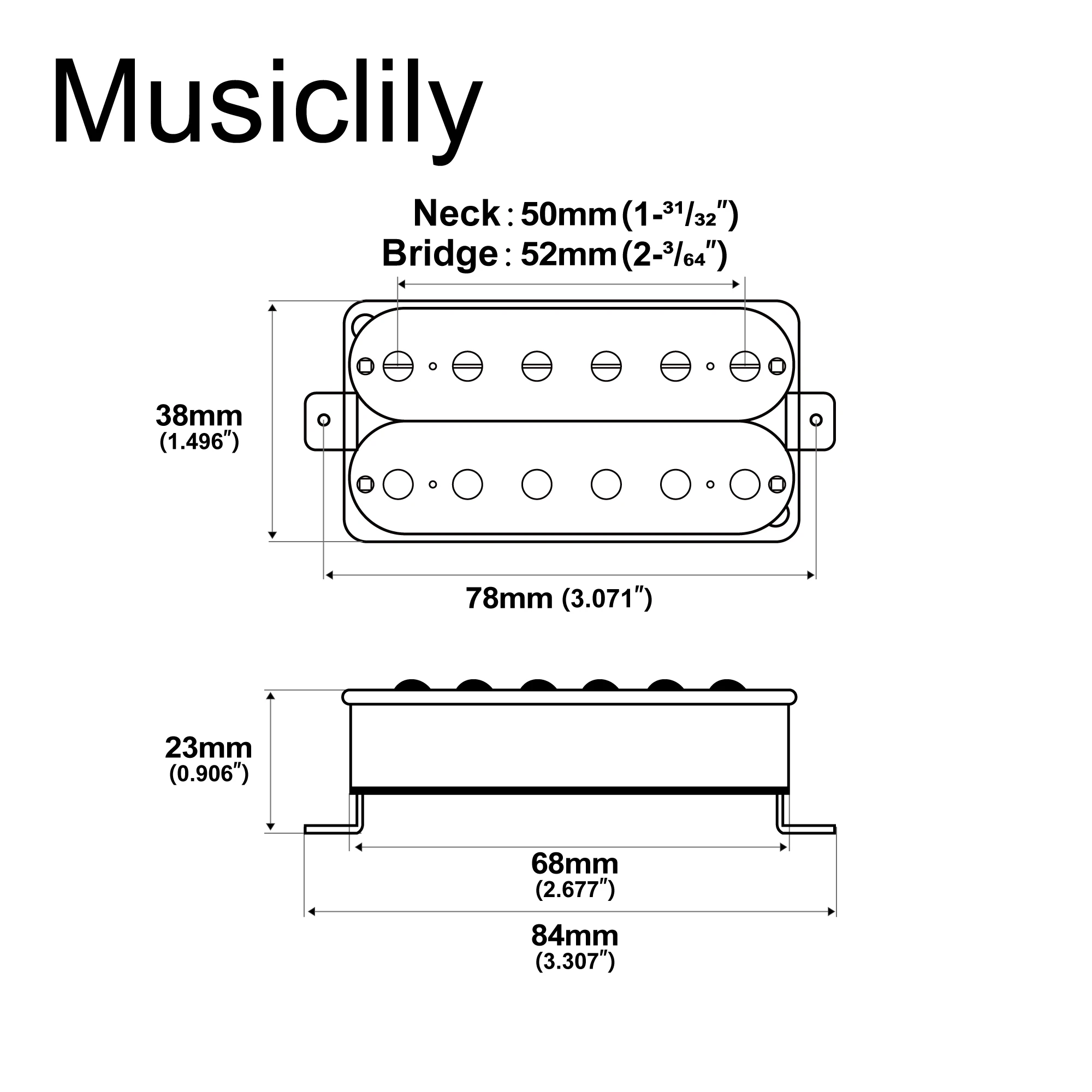 Musiclily 8.2KΩ & 15KΩ Humbucker Pickups for Guitars 2 Musiclily 8.2KΩ & 15KΩ Humbucker Pickups for Guitars - Image 2