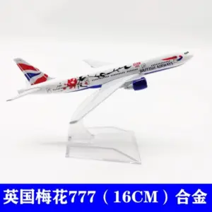 British Plum Blossom Airways B777 Diecast Model 7 S74cfc6a118634f5185590b4f309ffe07S