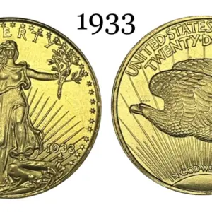 Vintage 1933 Saint-Gaudens Double Eagle Replica 8 S74ea7e1b96d541cda77be198f9f812cfj