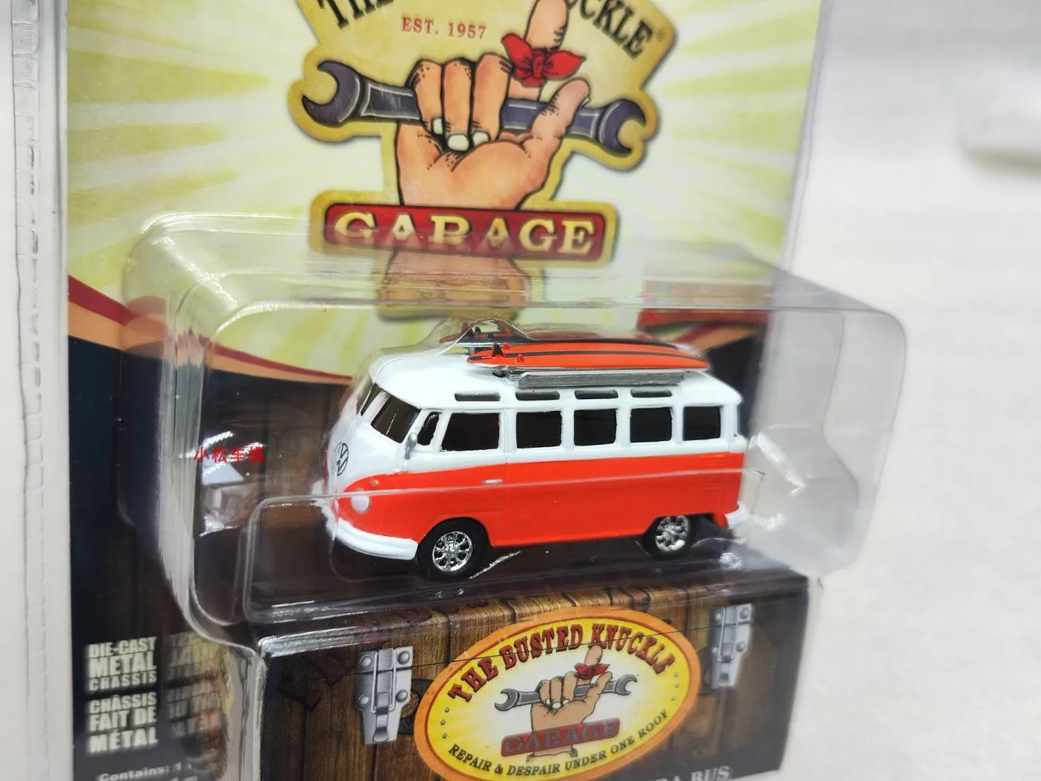 1964 VW Samba Diecast Model in Orange and White 4 1964 VW Samba Diecast Model in Orange and White - Image 4