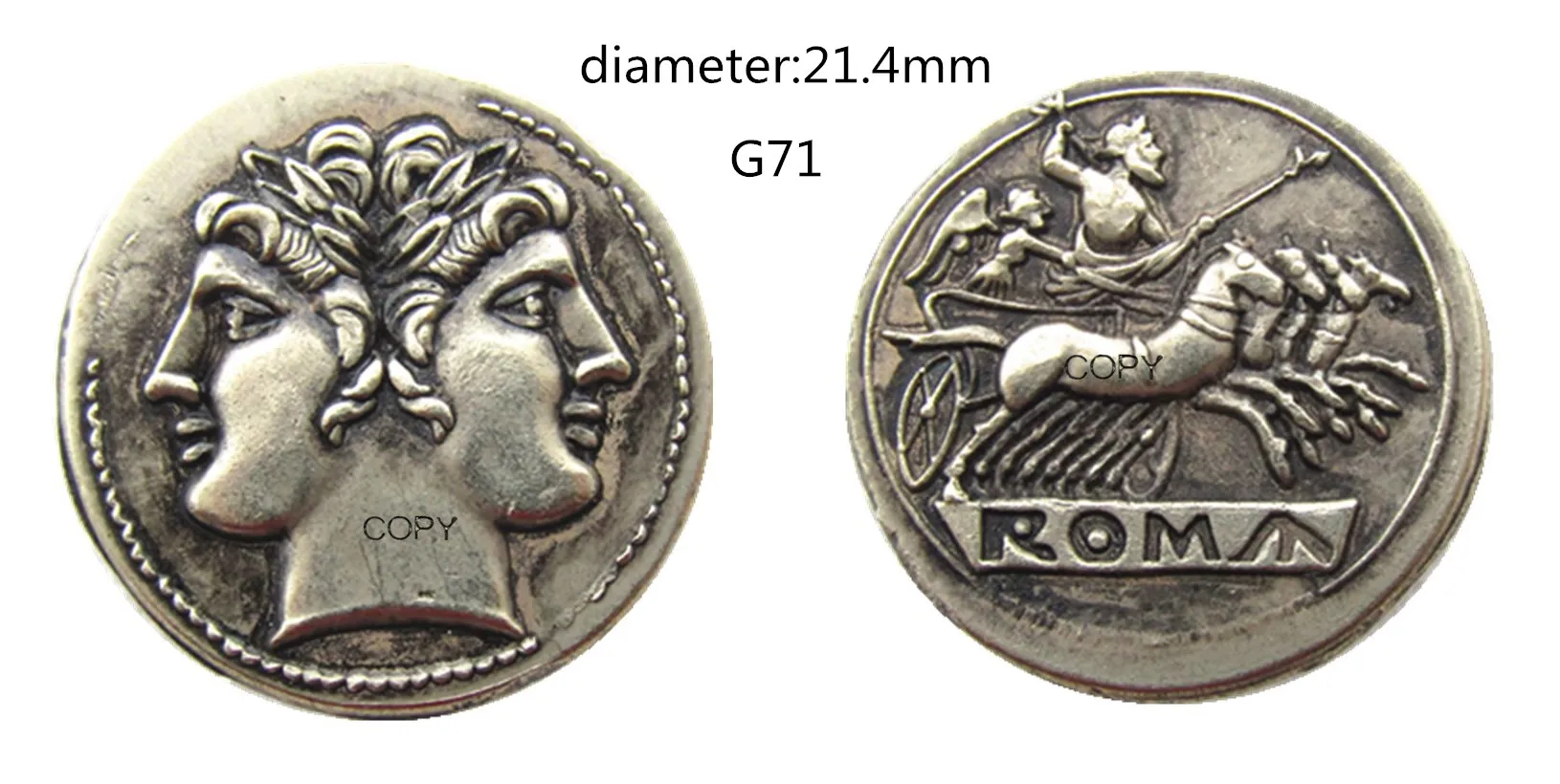 Vintage Greek Coin Replica with Antique Finish 2 Vintage Greek Coin Replica with Antique Finish - Image 2