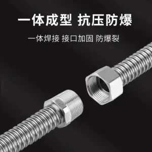 Stainless Steel Plumbing Hose 1/2" Connectors 7 S752f5c257619494cb0c7f00a392afccaJ