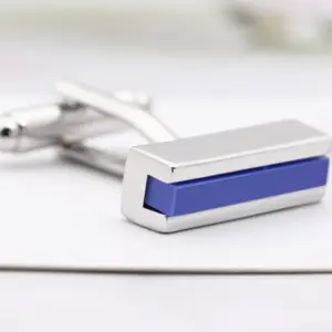 Modern Men's Rectangular Cufflinks with Bold Color Contrasts 11 S75443e6e44414a08a9c89649cc4cbf24T