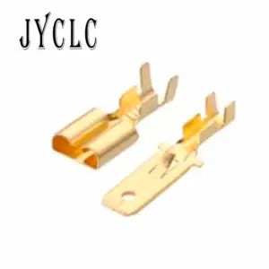 JYCLC 50 Pcs 6.3mm Copper Terminal Connectors