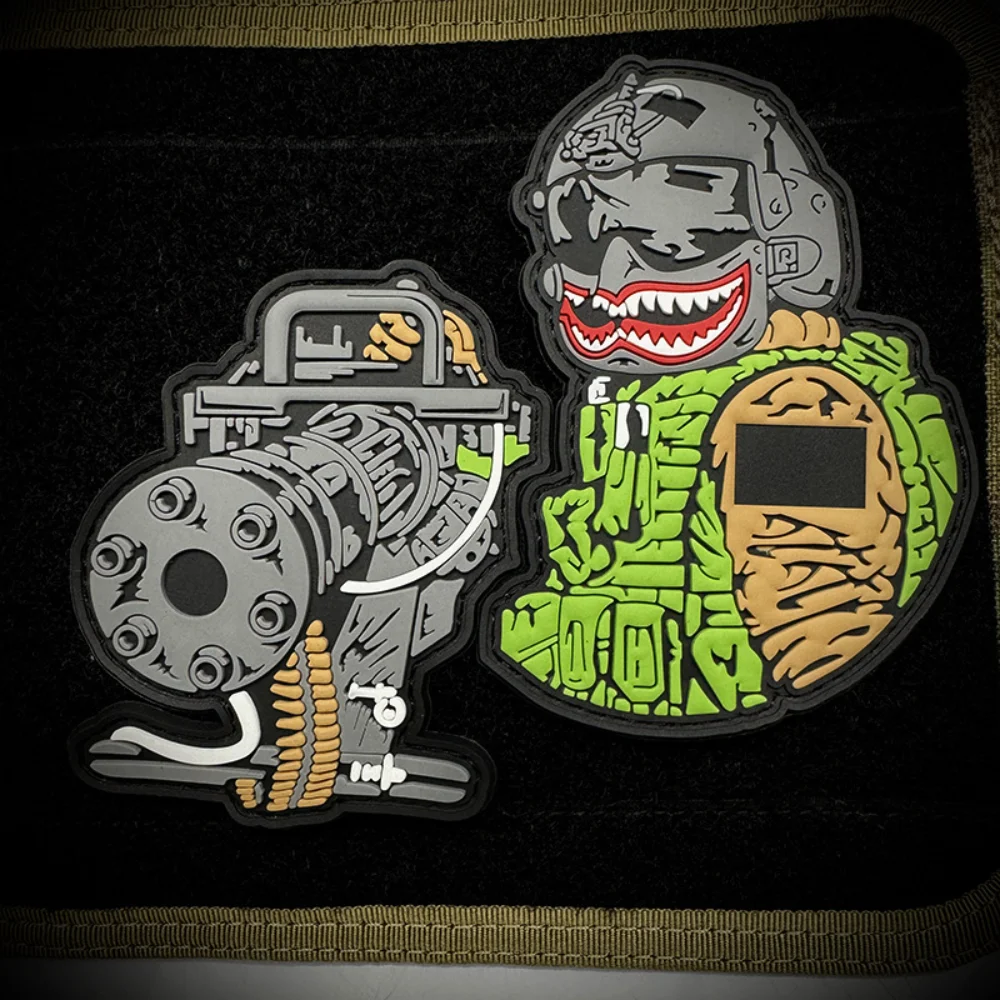 Military Helmet Patch Set with 3D Design 5 Military Helmet Patch Set with 3D Design - Image 5