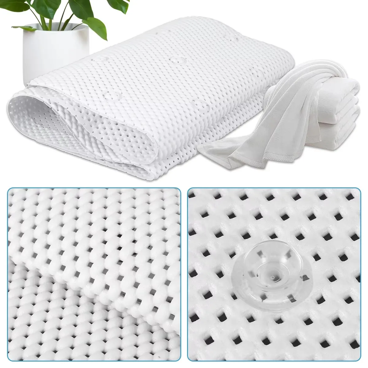 Extra-Long Anti-Slip Bathtub Shower Mat with Pillow 5 Extra-Long Anti-Slip Bathtub Shower Mat with Pillow - Image 5