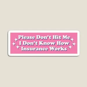 Pink Cartoon Fridge Magnet with Sparkling Stars