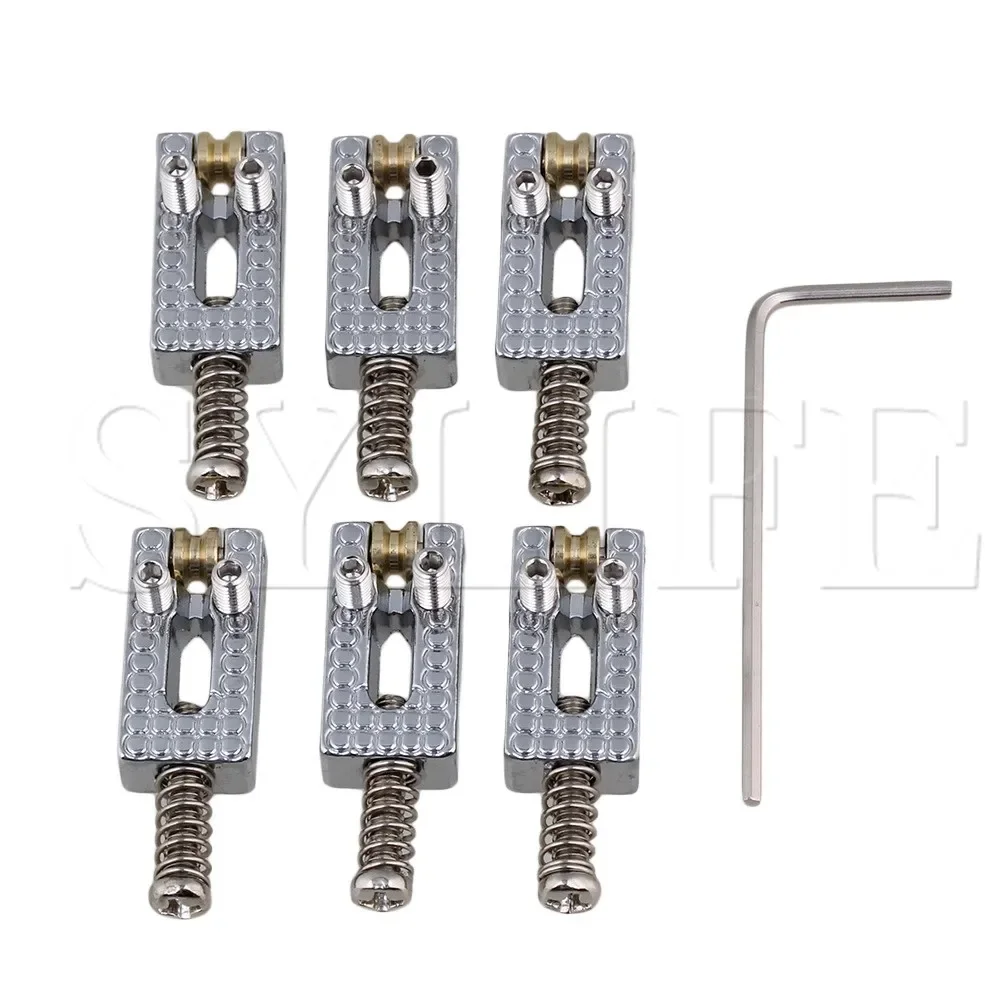 Silver Metal Tremolo Saddles for Electric Guitars 2 Silver Metal Tremolo Saddles for Electric Guitars - Image 2