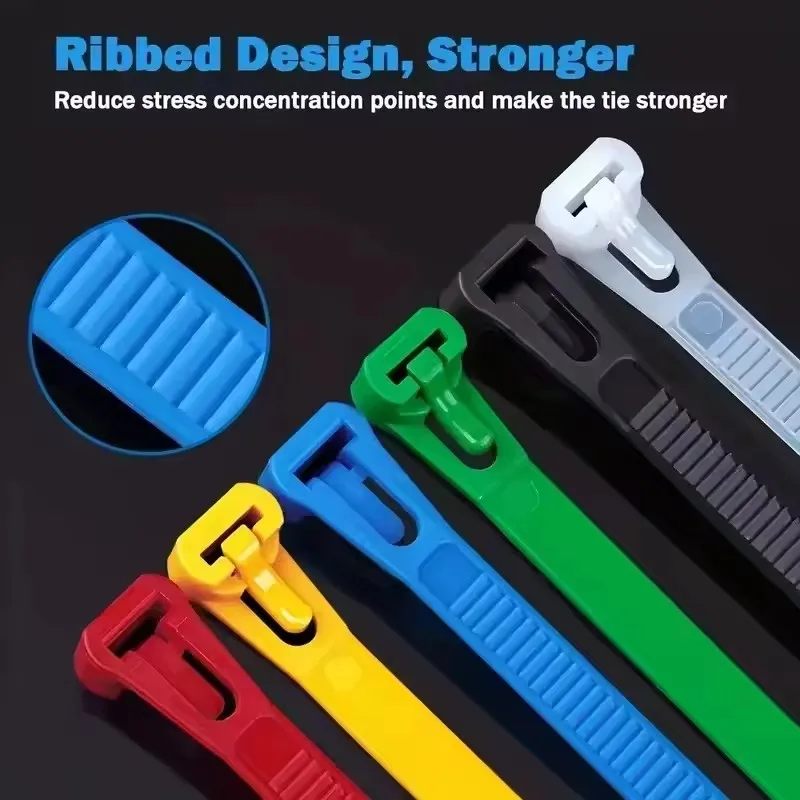 100-Pack Reusable Nylon Cable Ties 4x150mm 3 100-Pack Reusable Nylon Cable Ties 4x150mm - Image 3