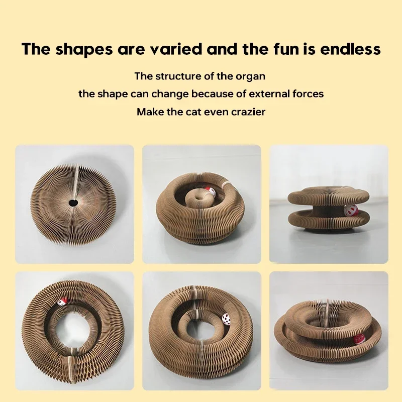 Natural Kraft Corrugated Cat Play Toy 2 Natural Kraft Corrugated Cat Play Toy - Image 2