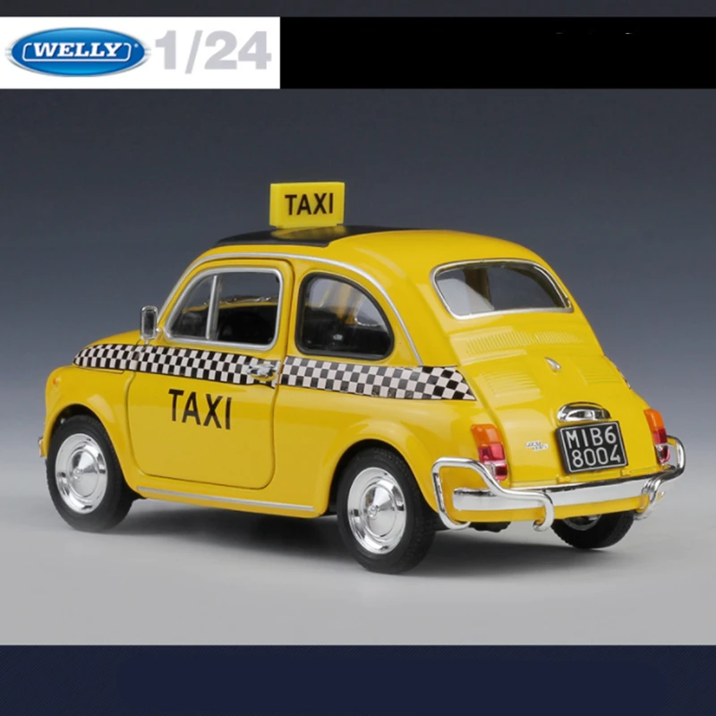 1:24 Fiat Nuova Fiat 500 Taxi Diecast Model 6 1:24 Fiat Nuova Fiat 500 Taxi Diecast Model - Image 6