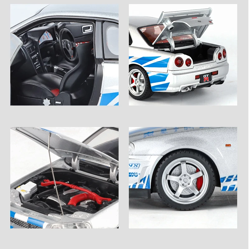 Nissan GTR R34 Skyline 1:18 Diecast Model 6 Nissan GTR R34 Skyline 1:18 Diecast Model - Image 6
