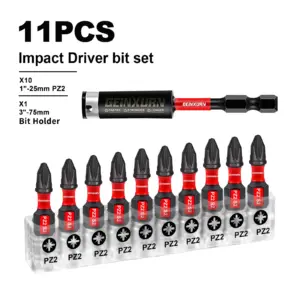 PZ2 Impact Screwdriver Bit Set with Magnetic Tips 14 S76e444d73c534081bb31516d65ffc4dfr