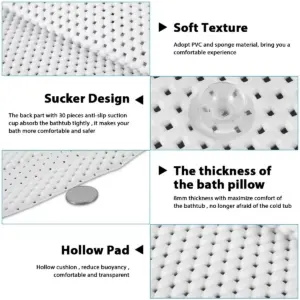 Extra-Long Anti-Slip Bathtub Shower Mat with Pillow 10 S76f877b00a9e45f1a42371cd8787c0ceL 1