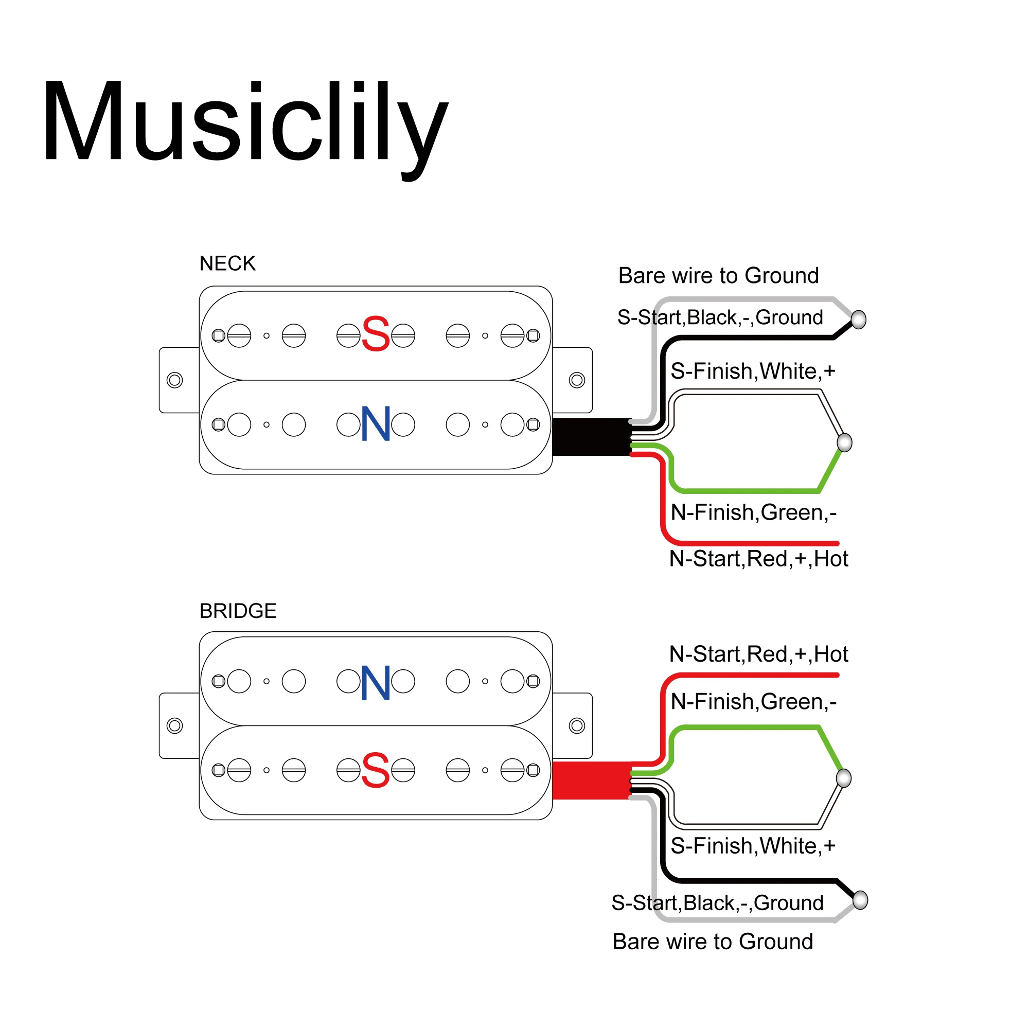Musiclily 8.2KΩ & 15KΩ Humbucker Pickups for Guitars 3 Musiclily 8.2KΩ & 15KΩ Humbucker Pickups for Guitars - Image 3