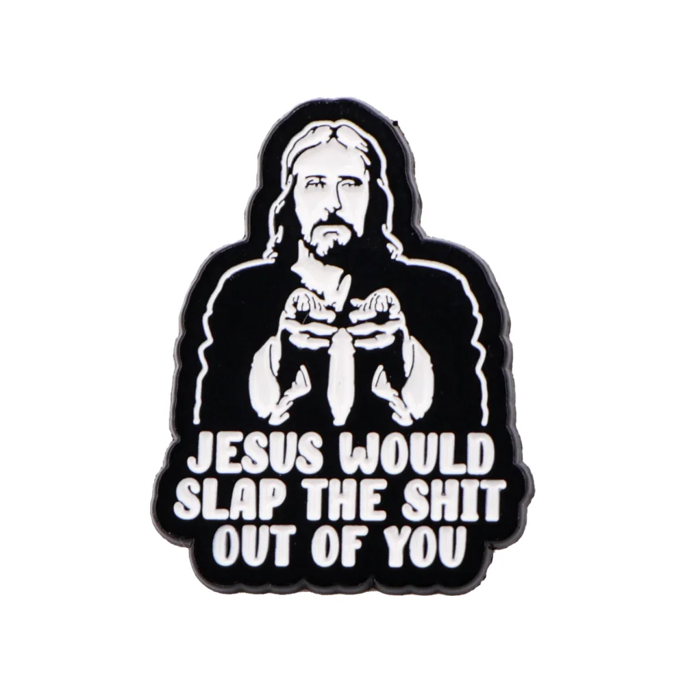 Cartoon Jesus Badge - Vibrant Alloy Pin 5 Cartoon Jesus Badge - Vibrant Alloy Pin - Image 5