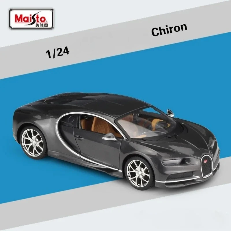 Blue Bugatti Chiron 1:24 Diecast Model Car 3 Blue Bugatti Chiron 1:24 Diecast Model Car - Image 3