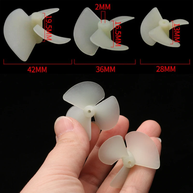 Nylon RC Boat Propellers Set—28mm, 36mm, 42mm 4 Nylon RC Boat Propellers Set—28mm, 36mm, 42mm - Image 4