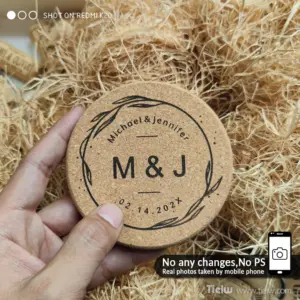 Personalized Eco Cork Coasters Set of 30 14 S77f6661ec6c244b38c68d2bd54dc1749Y