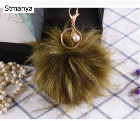 Fashionable Faux Fur Pom-Pom Keychain in Vibrant Colors 9 Fashionable Faux Fur Pom-Pom Keychain in Vibrant Colors - Image 9