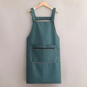 Water-Resistant Chef Apron with Zipper and Pocket 15 S7819252a267242288b37df61130b4562O