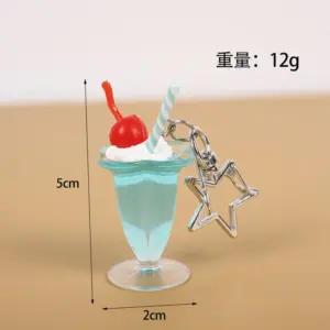 Creative Cherry Ice Cream Cup Keychain in Colors 12 S782a78ae7fc246f1a29e9cfe28ca0b8c0