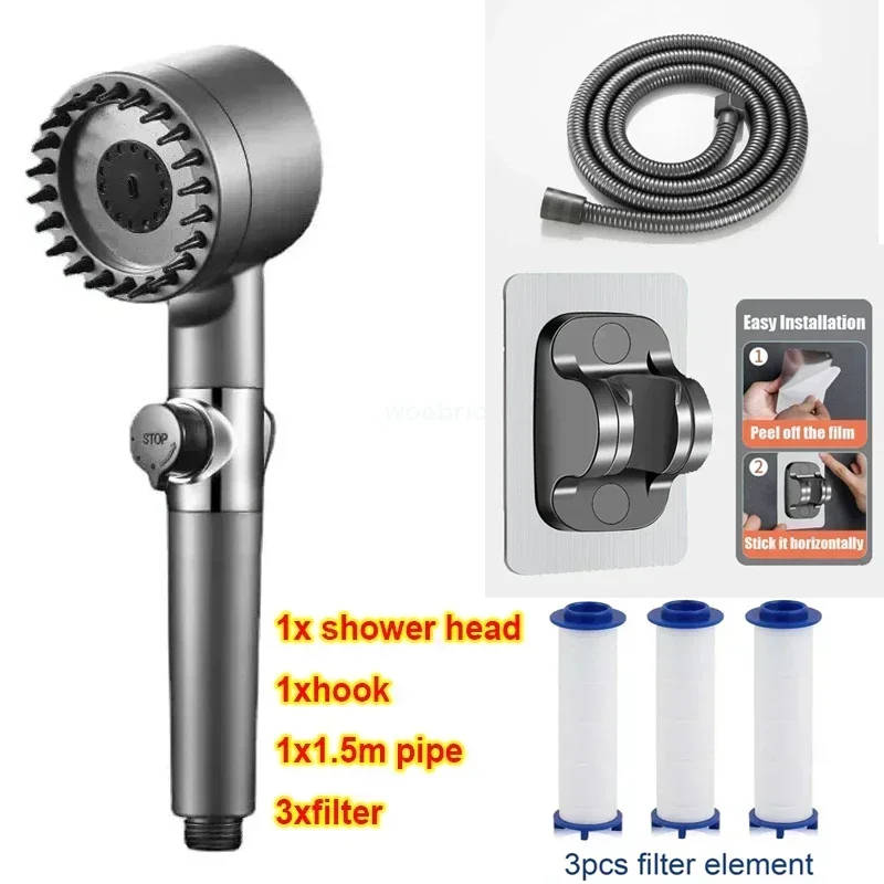 High-Pressure Multi-Mode Shower Head with Filtration 8 High-Pressure Multi-Mode Shower Head with Filtration - Image 8