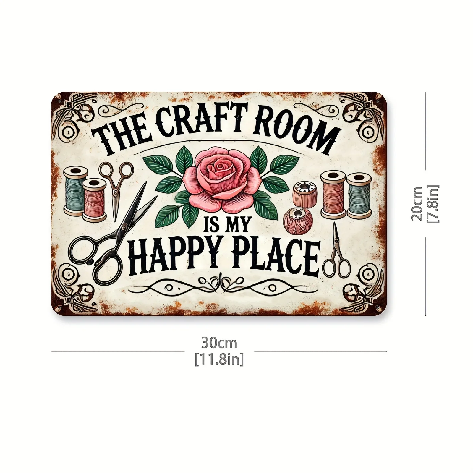 Vintage Aluminum Craft Room Sign 8x12 Inches 2 Vintage Aluminum Craft Room Sign 8x12 Inches - Image 2