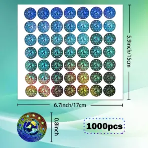 High-Security Iridescent Tamper-Proof Sticker Set 15 S78a9358de044440d8aa14c4fd2c7e296V