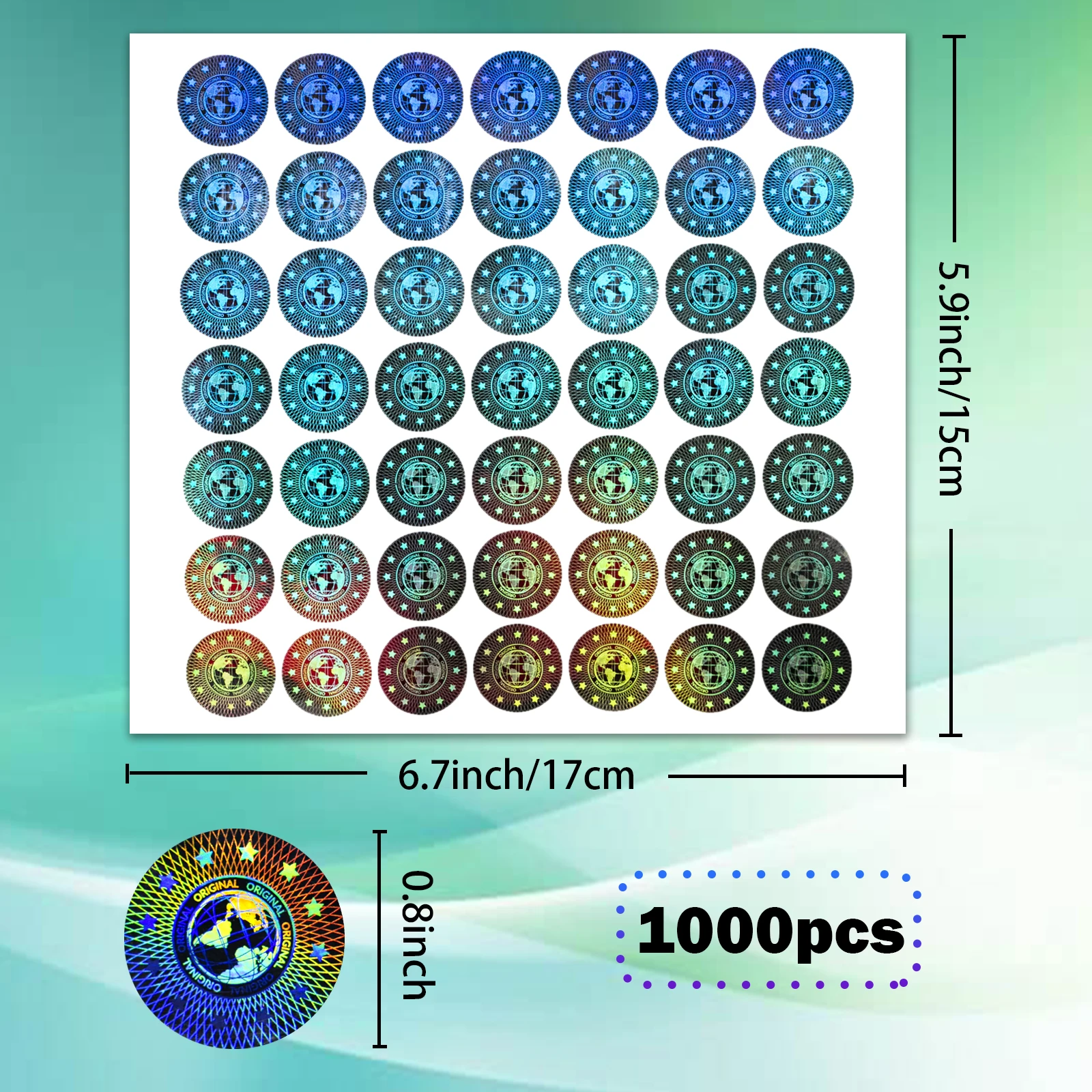 High-Security Iridescent Tamper-Proof Sticker Set 8 High-Security Iridescent Tamper-Proof Sticker Set - Image 8