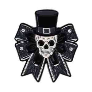 Gothic Dark Bow Brooch with Skull Motifs 18 S78af7094d22a483c845ebf6ef1cf1d53J