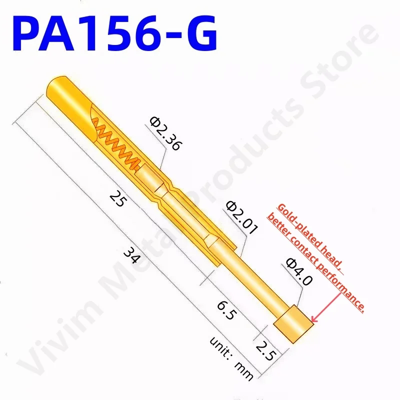 Gold Spring Test Probes Set 34mm for PCB Diagnostics 2 Gold Spring Test Probes Set 34mm for PCB Diagnostics - Image 2