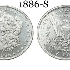 Vintage 1886 Morgan Silver Coin Replica 16 S78e2dc0e477547a4905362476610a511t