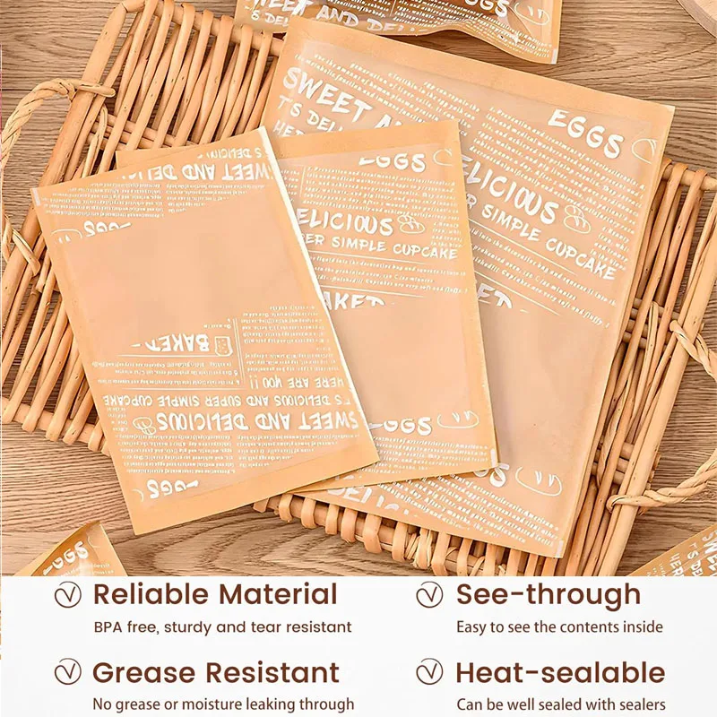 Heat-Sealable Kraft Baking Bags, 3 Sizes 3 Heat-Sealable Kraft Baking Bags, 3 Sizes - Image 3