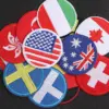 Vibrant National Flag Iron-On Patches Set