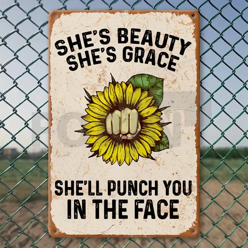 Vintage Metal Sign 20x30cm with Distressed Finish 4 Vintage Metal Sign 20x30cm with Distressed Finish - Image 4