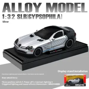 1/32 Scale Metal Sports Car Model in Silver 13 S793c195babc743218215900c02ae6eccl