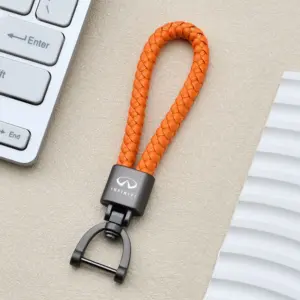 Colorful Braided Car Keychain with Metal Accents 16 S794e07521a18415aa20d77016e4fb79fU