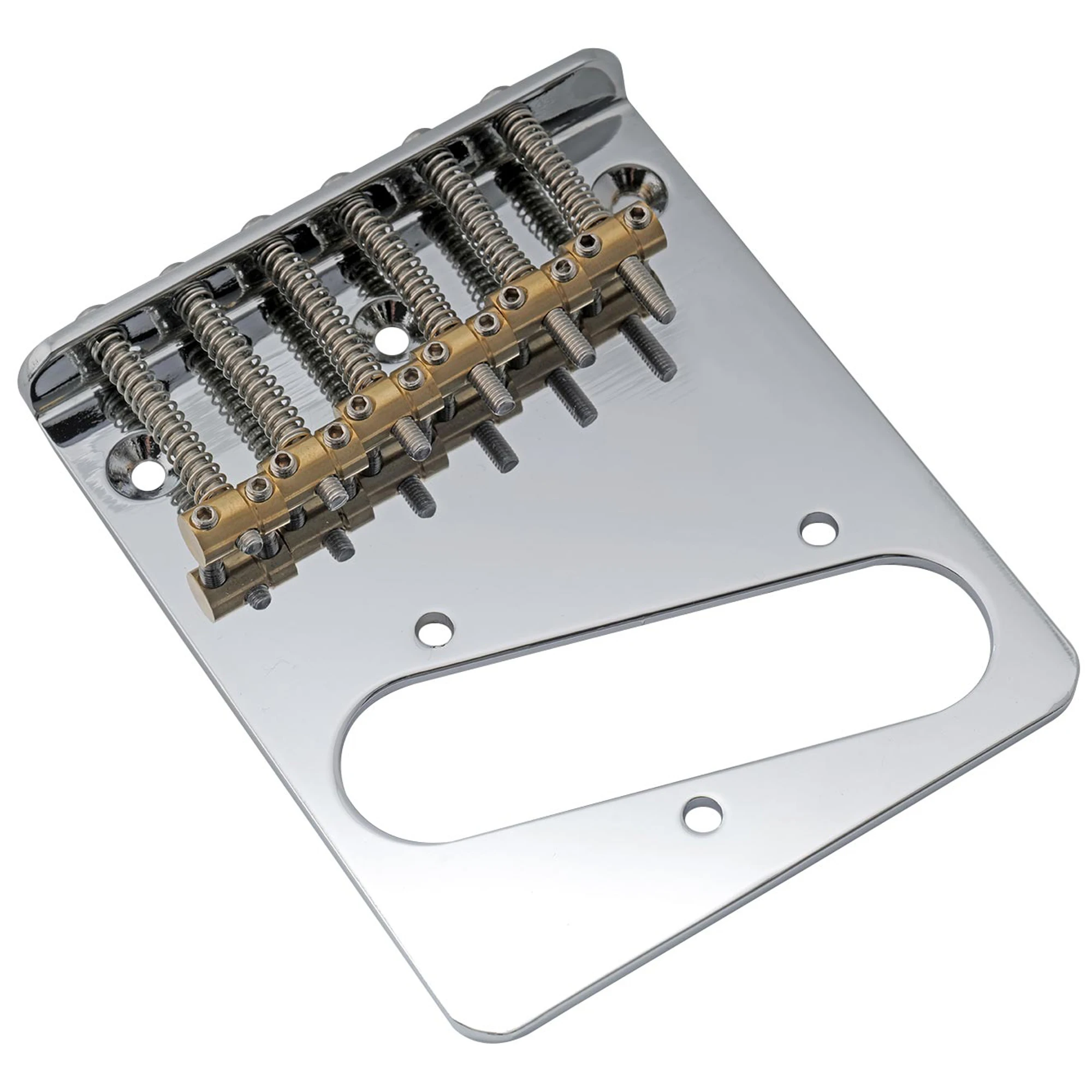 Musiclily Pro 54mm Tele Guitar Bridge with Brass Saddles 5 Musiclily Pro 54mm Tele Guitar Bridge with Brass Saddles - Image 5