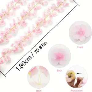 Artificial Cherry Blossom Vine 180cm for Indoor Decor 12 S79800296a1f147479ca33212244ee75em