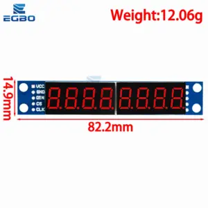 MAX7219 8-Digit Red LED Digital Tube Module 8 S799e50e4cc3e4b08b74a439a9bd316b08