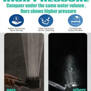 Black 3-Function Handheld Shower Head with Filter 12 S79b42bec733447979a4dc8d007c9fe38Q