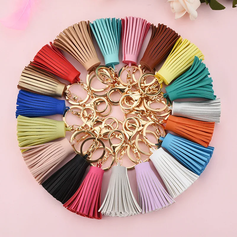 Red Leather and Metal Keychain for Keys and Bags 2 Red Leather and Metal Keychain for Keys and Bags - Image 2